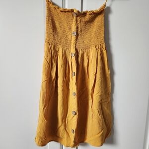 STREETWEAR SOCIETY Yellow strapless dress, Size S